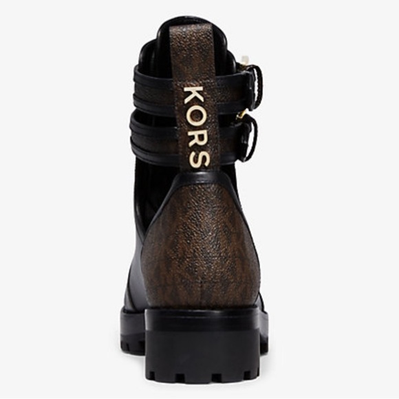 Michael Kors Bensen Leather Combat Boot - Picture 4 of 11